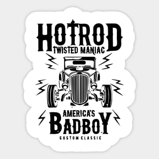 Hotrod Twisted Maniac America's Badboy Custom Classic Sticker